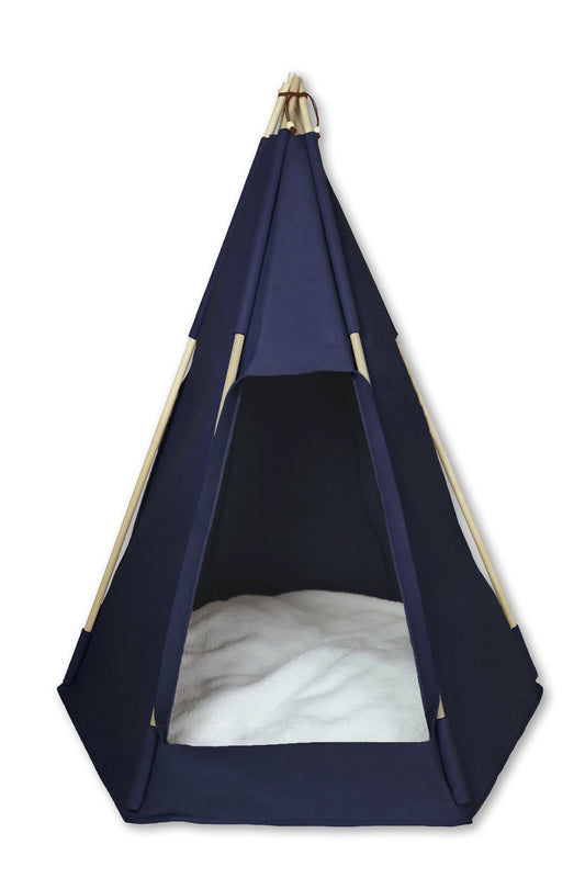 Haustier-Tipi Filou medium - Dunkelblau (90x65x57cm)